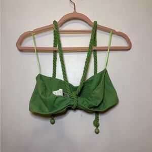 Green Strappy Crop Top